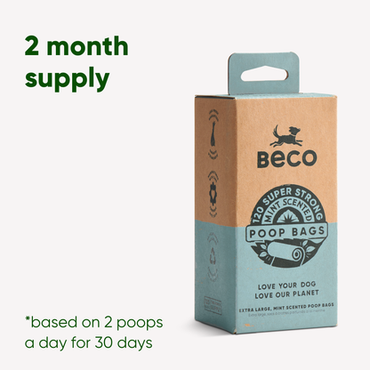Beco Poop Bags Scented - 120 bags on rolls