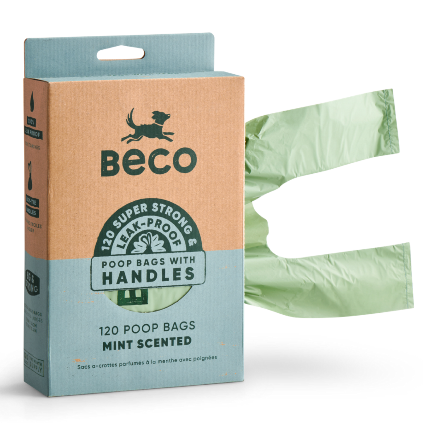 Beco Poop Bags Scented with Handles - 120 bags