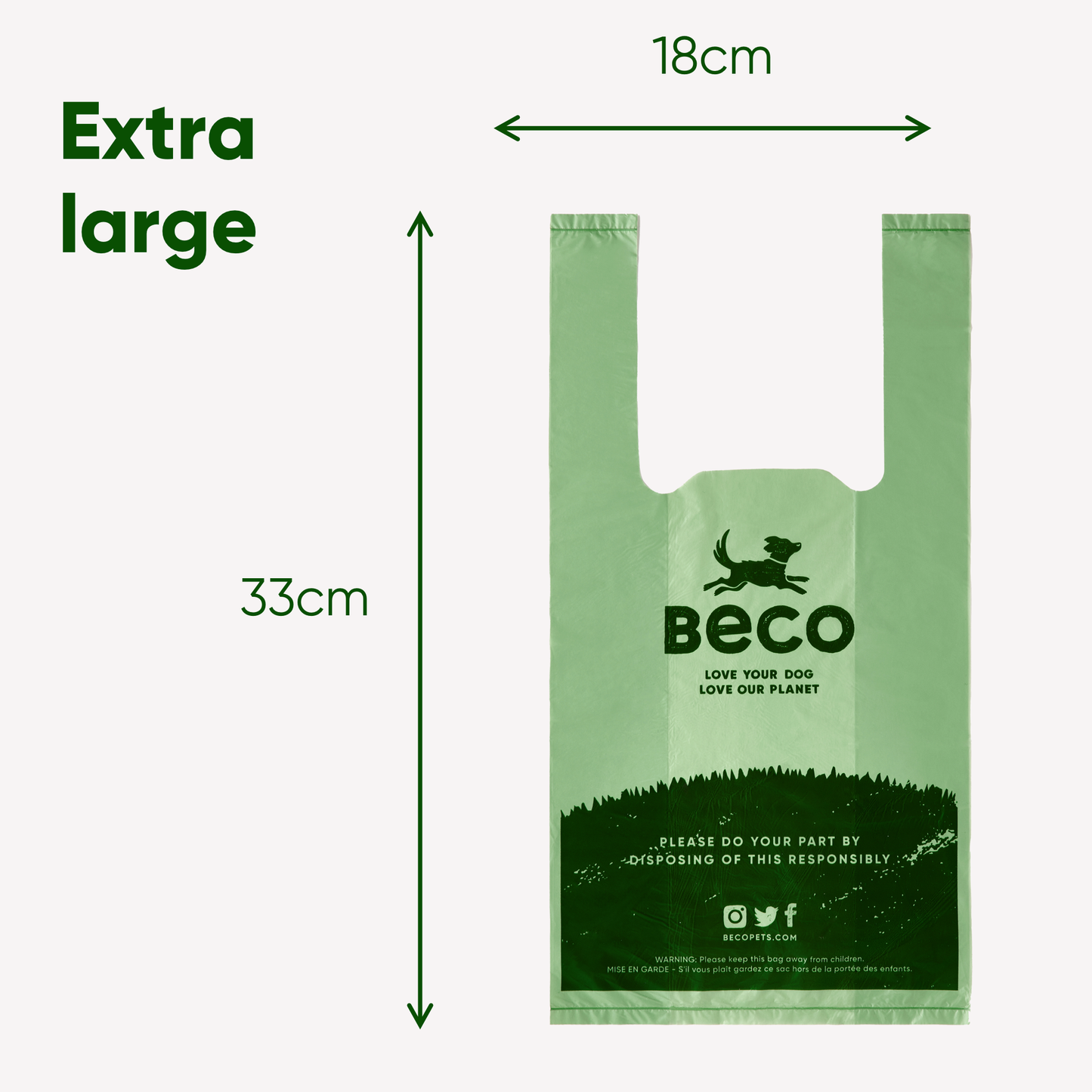Beco Poop Bags Scented with Handles - 120 bags