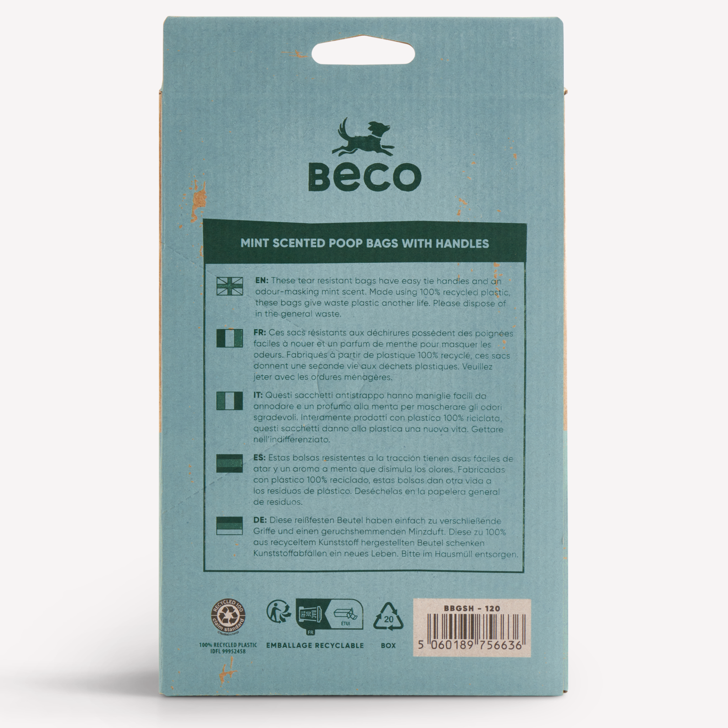 Beco Poop Bags Scented with Handles - 120 bags
