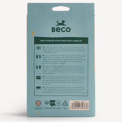 Beco Poop Bags Scented with Handles - 120 bags