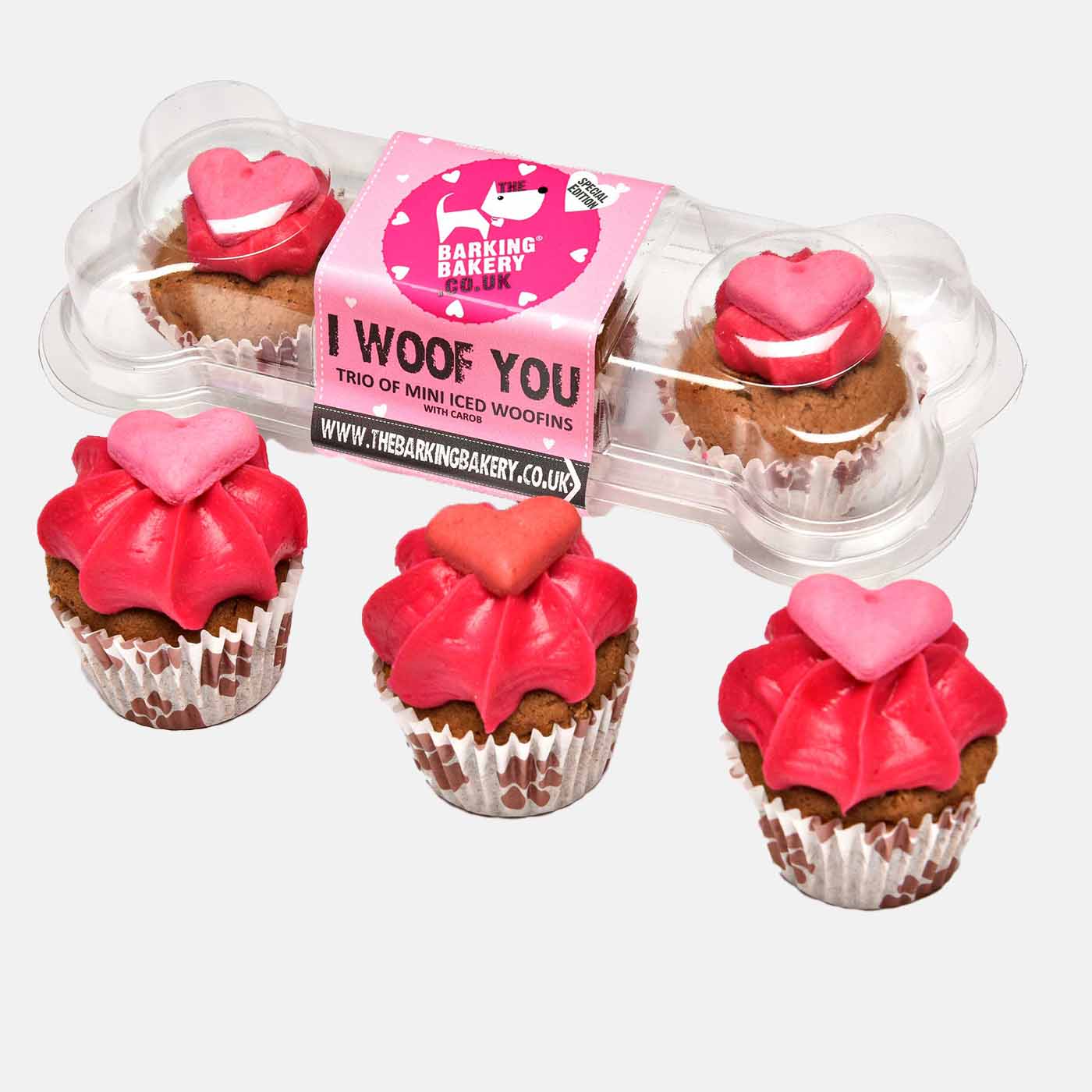Barking Bakery 'I Woof You' Valentines Mini Iced Woofins
