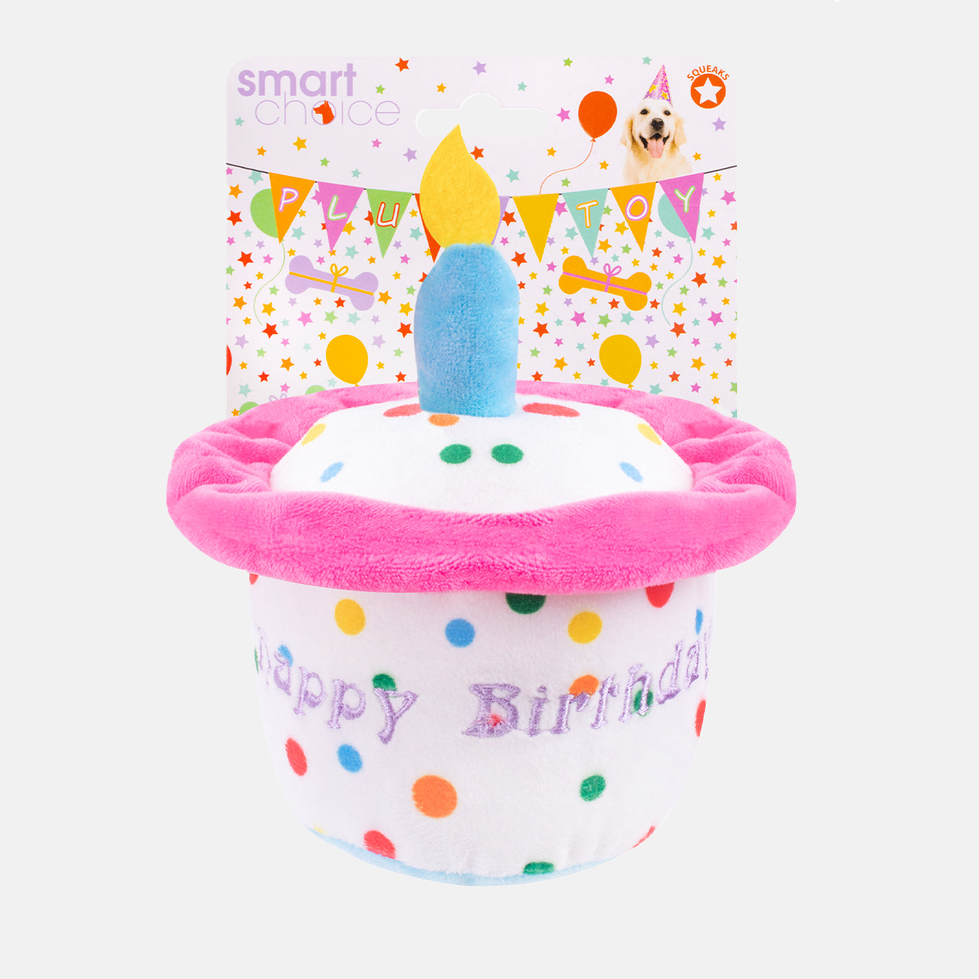 Birthday Cake Plush Dog Toy