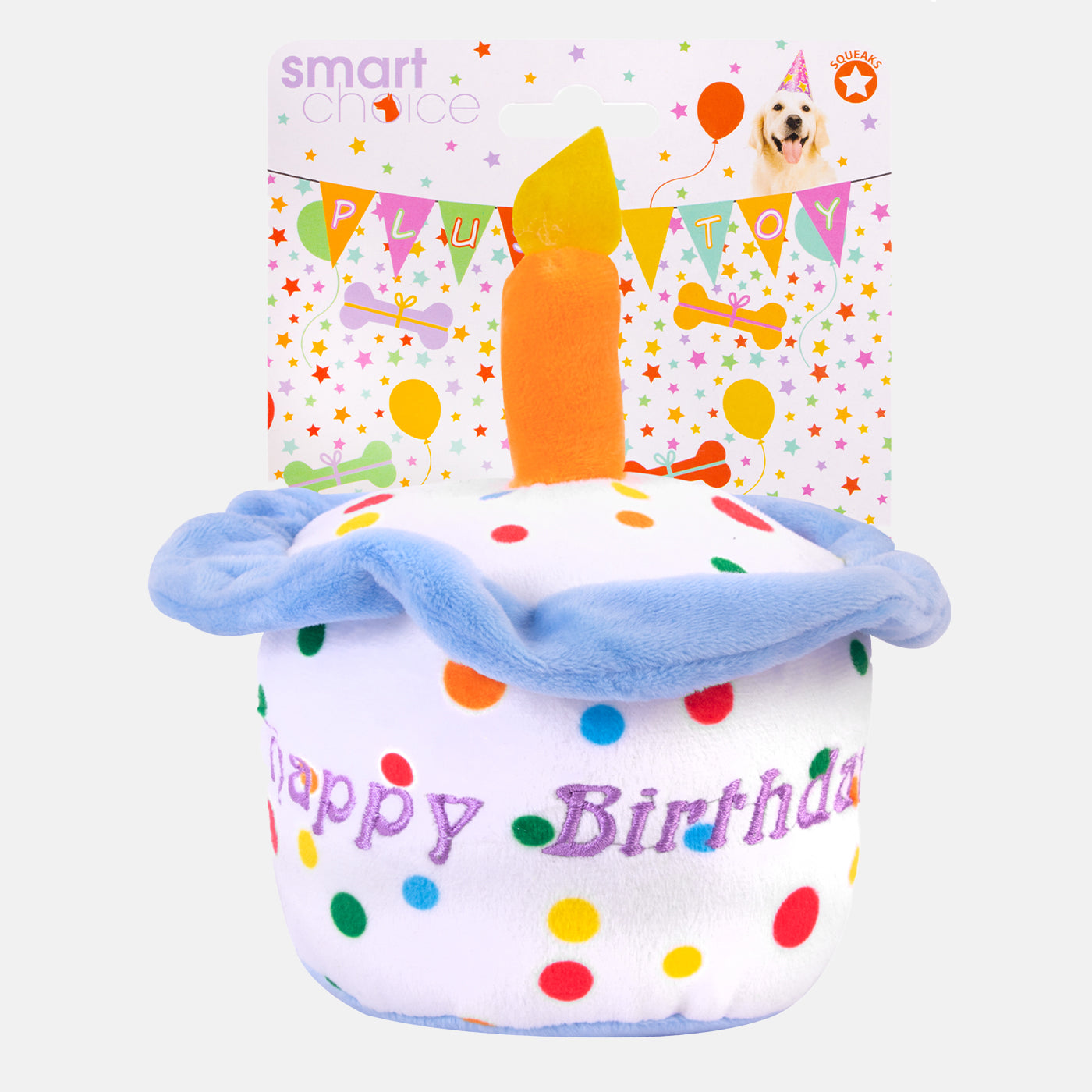 Birthday Cake Plush Dog Toy
