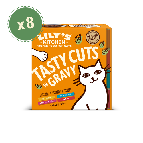 Lily's Kitchen Cat Tasty Cuts Mixed Multipack (8x85g)