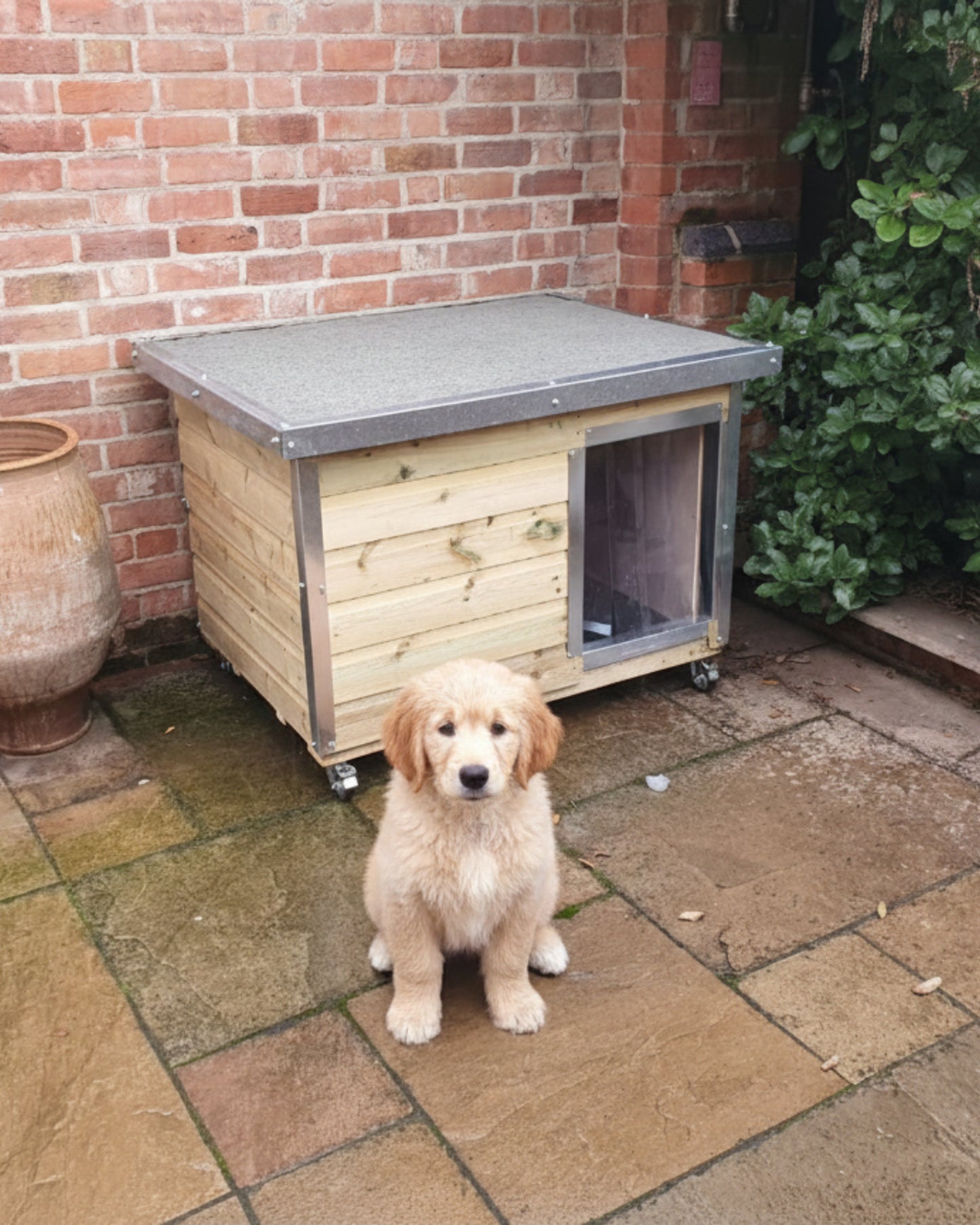Benchmark Kennels Premium Insulated Timber Dog Cabin - 77 x 122cm