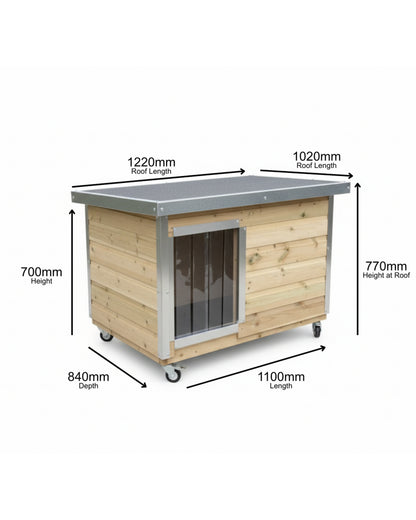 Benchmark Kennels Premium Insulated Timber Dog Cabin - 77 x 122cm