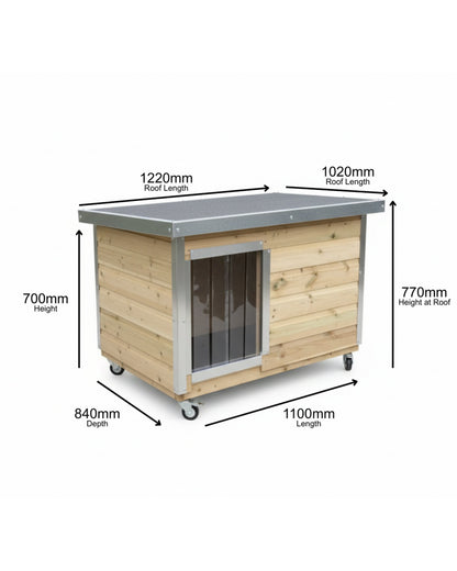 Benchmark Kennels Premium Timber Dog Cabin - 77 x 122cm