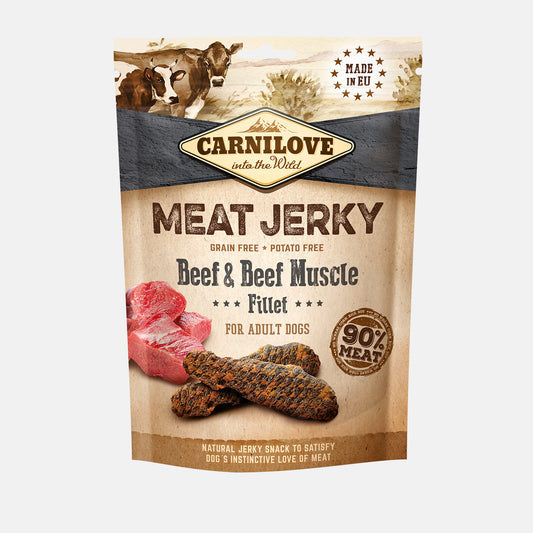 Carnilove Jerky Beef & Beef Muscle Fillet Dog Treats 100g