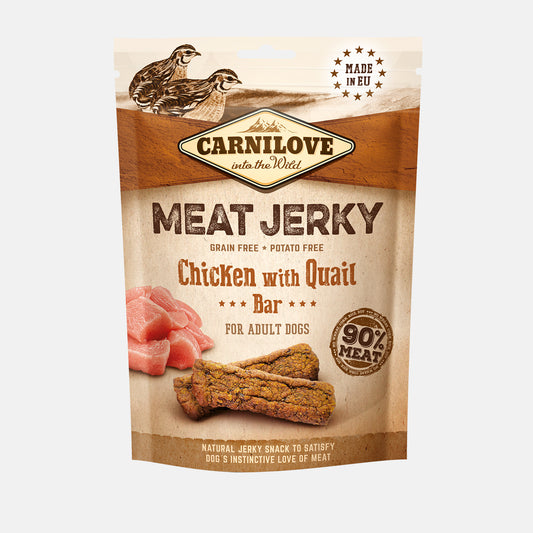 Carnilove Jerky Chicken with Quail Bar Dog Treats 100g