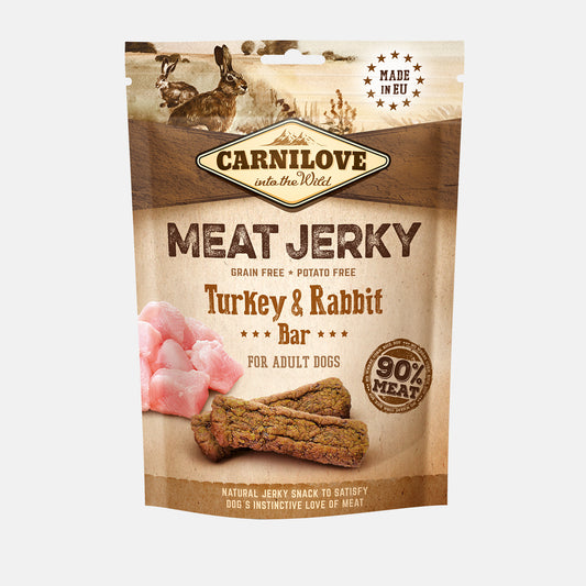 Carnilove Jerky Turkey & Rabbit Bar Dog Treats 100g