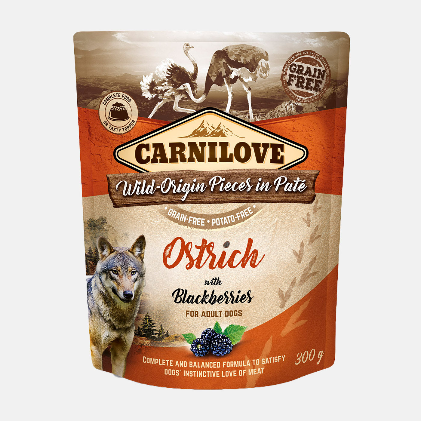 Carnilove Ostrich with Blackberries Dog Food (12x300g)