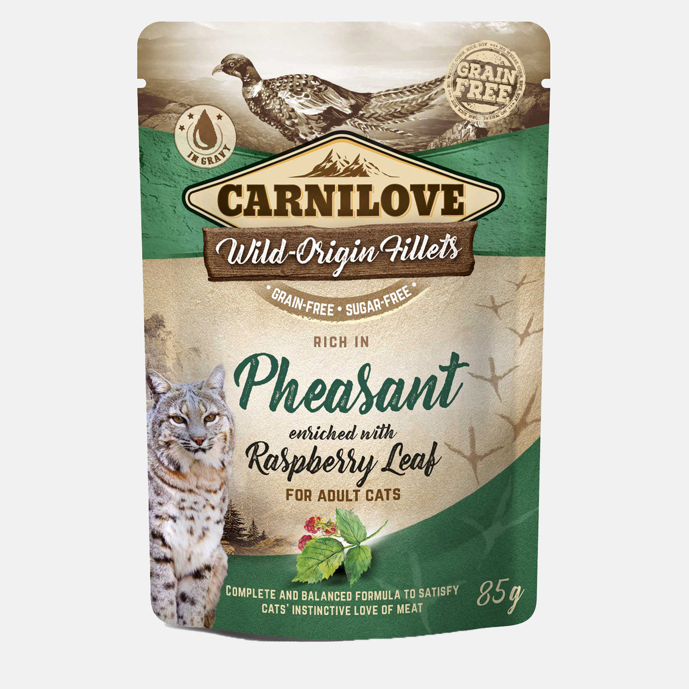 Carnilove Pheasant with Raspberry Leaves Adult Cat Food (24x85g)