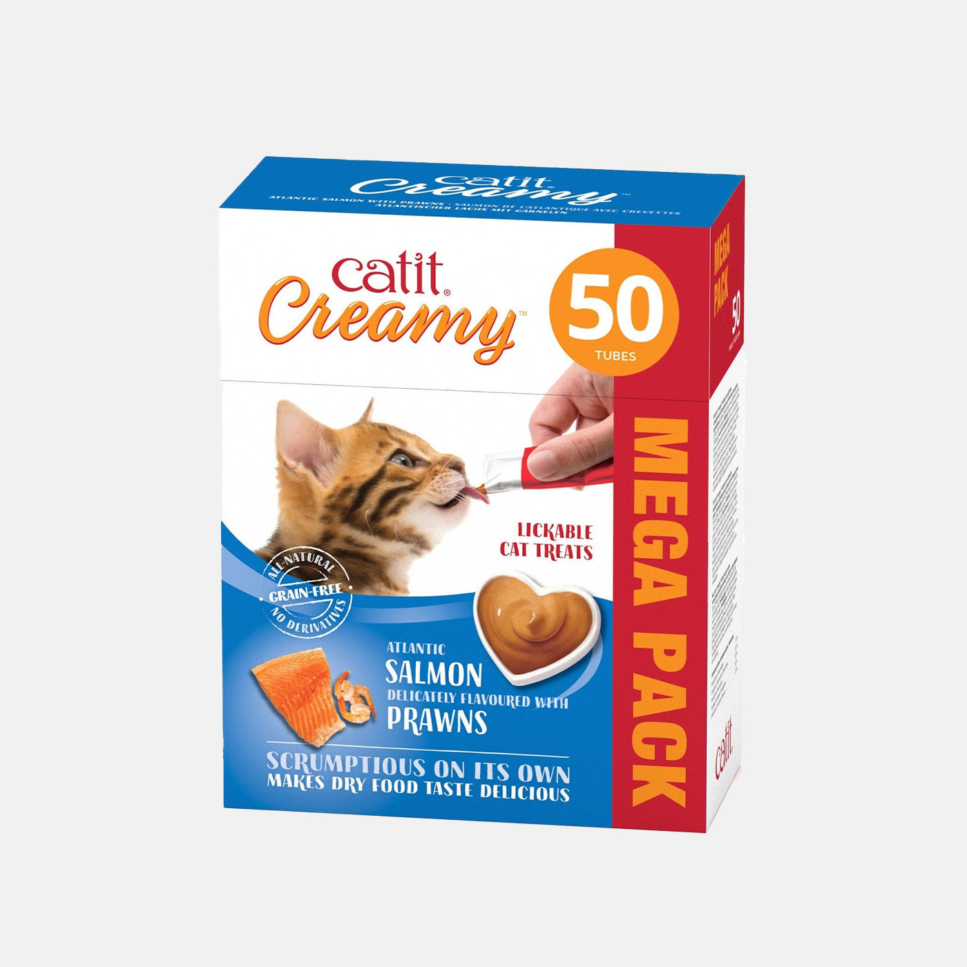 Catit Creamy Salmon Cat Treats Mega Pack (50 x 10g)