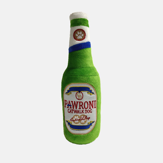 CatwalkDog Pawroni Beer Bottle Dog Toy