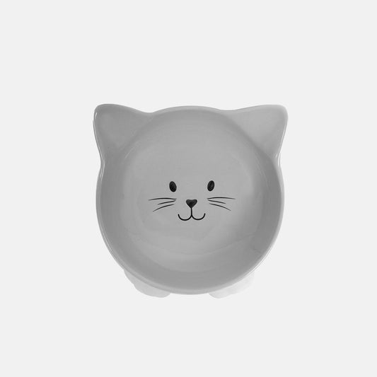 Ceramic Cat Face Pet Bowl
