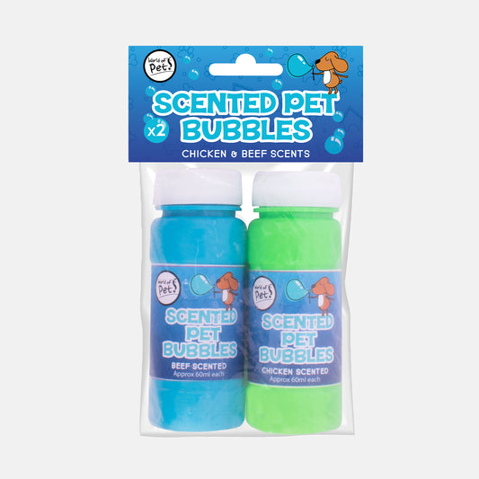 Chicken & Beef Scented Pet Bubbles 2 Pack