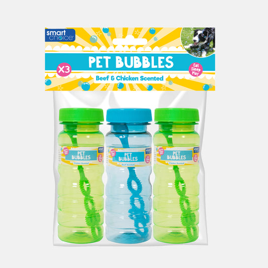 Chicken & Beef Scented Pet Bubbles 3 Pack