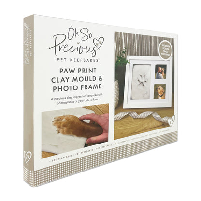 Oh So Precious Paw Print Clay Mould & Photo Frame