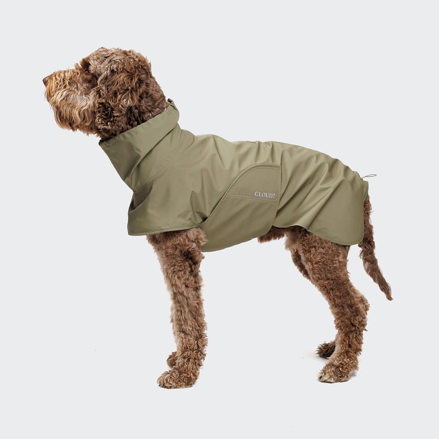 Cloud7 Helgoland Dog Raincoat Olive