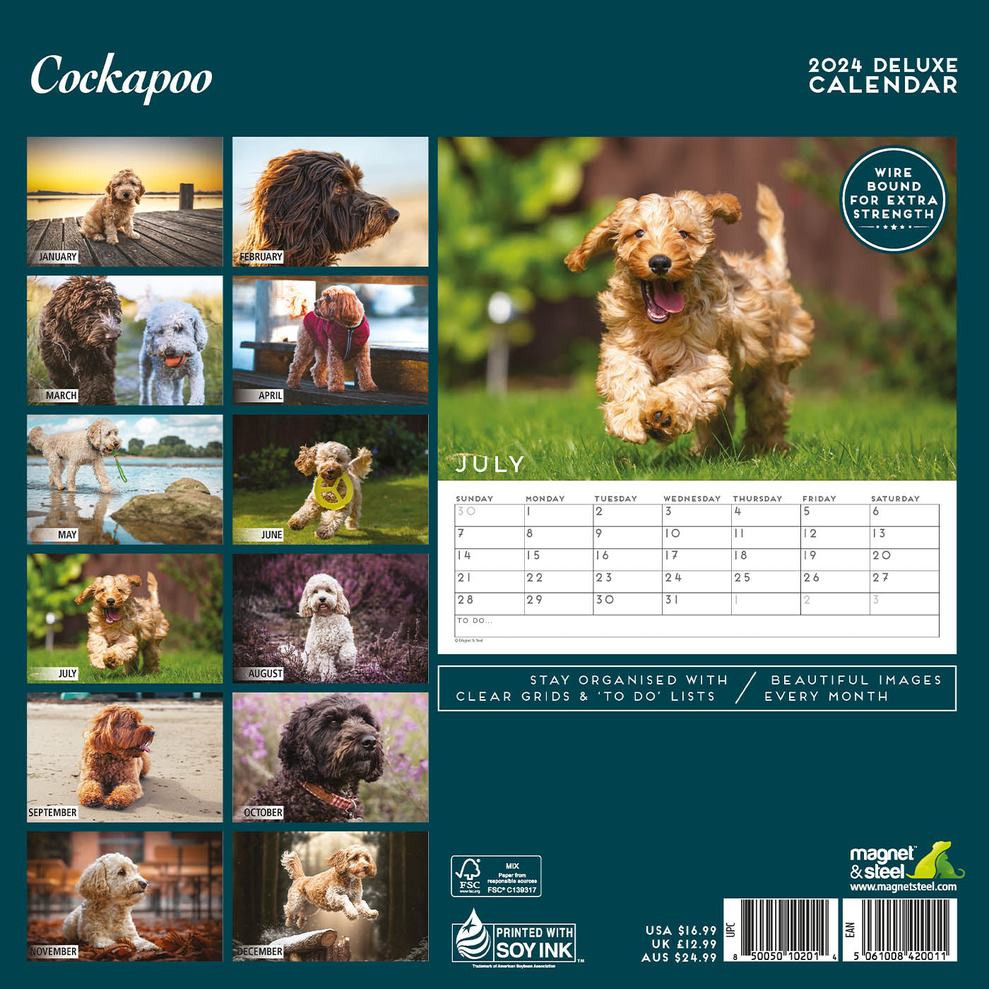 Cockapoo Deluxe Calendar 2024