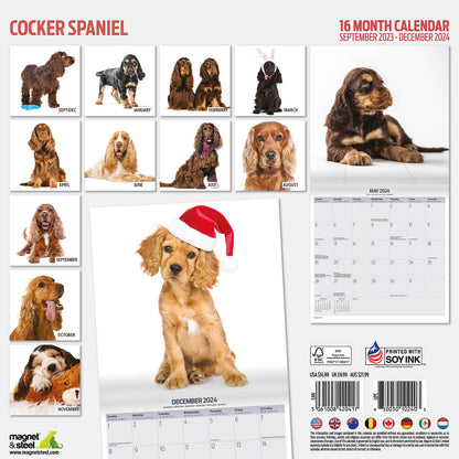 Cocker Spaniel Modern Calendar 2024
