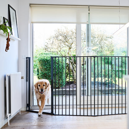 DogSpace Rocky Extra Tall Room Divider Pet Gate Black