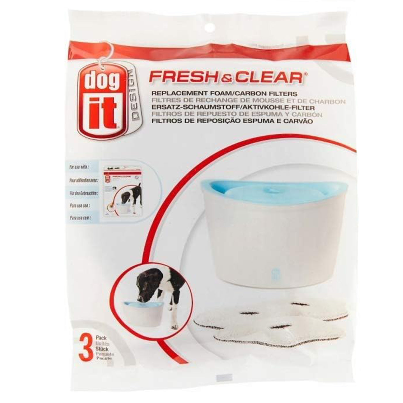 Dogit Fresh & Clear Foam/Carbon Filters (3 Pack)