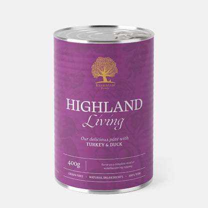 Essential Foods Highland Living Pate Dog Food 400g