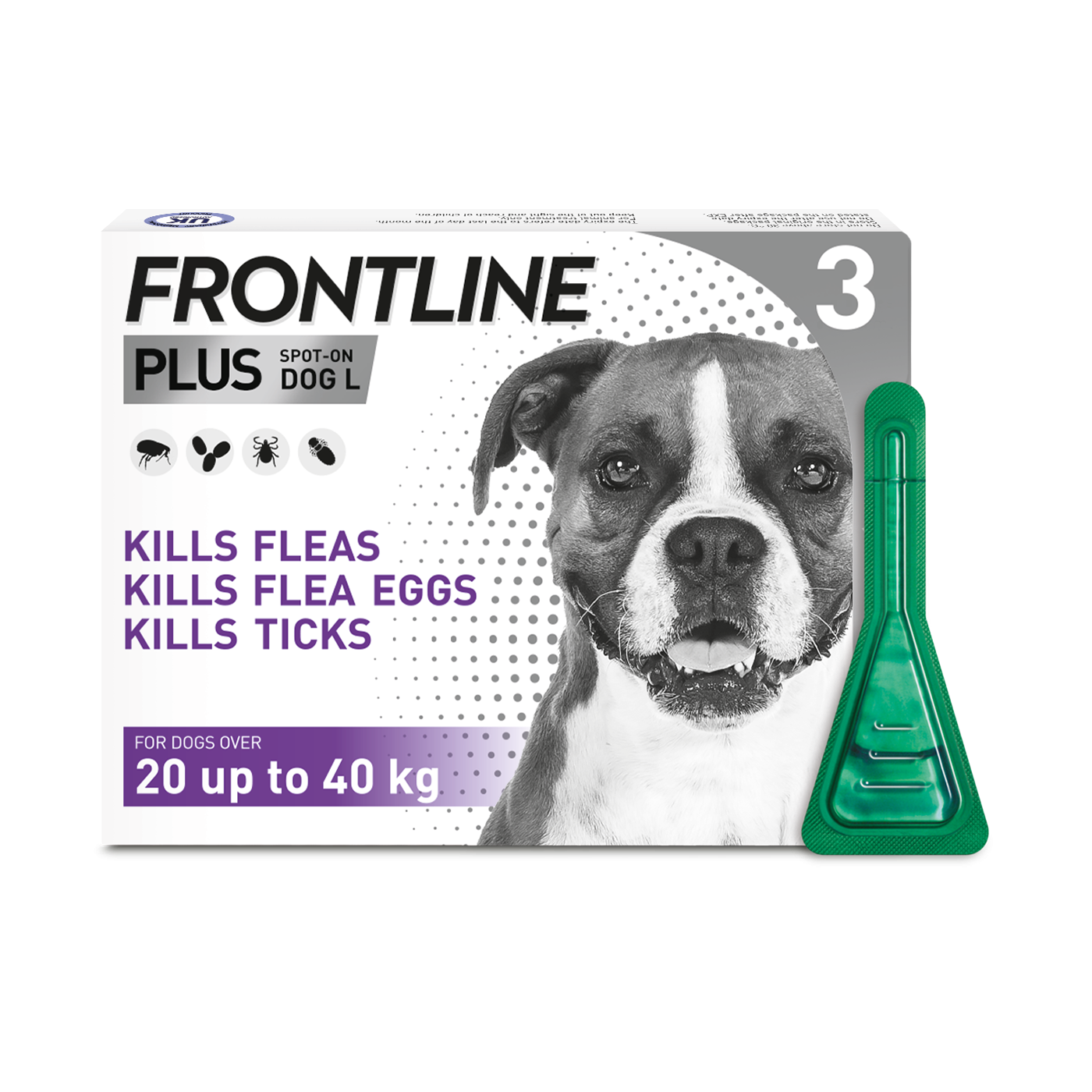 Frontline Plus for Large Dogs x3