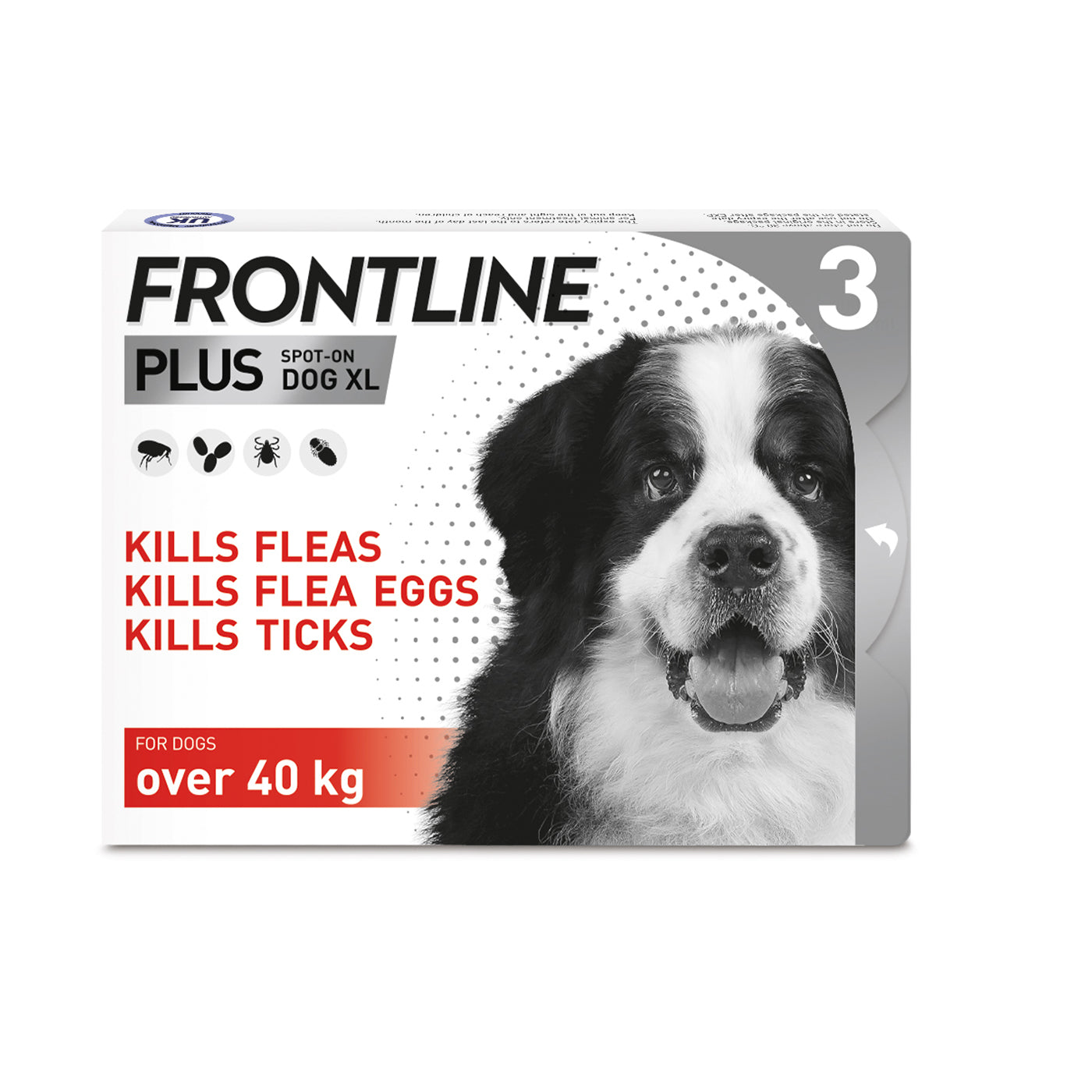 Frontline Plus for Extra Large Dogs x3