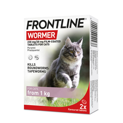 Frontline Wormer Tablets for Cats x2