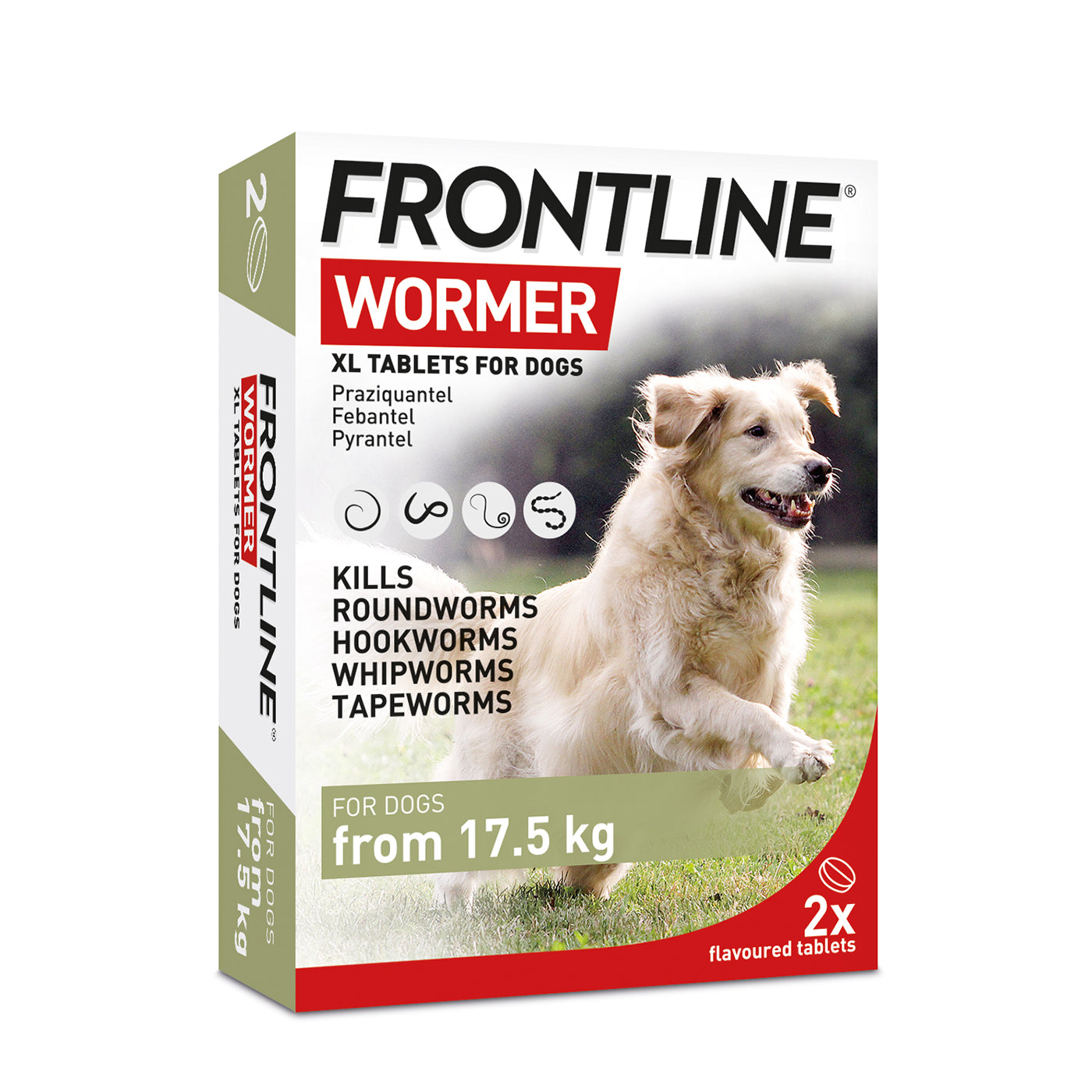 Frontline Wormer XL Tablets for Dogs x2