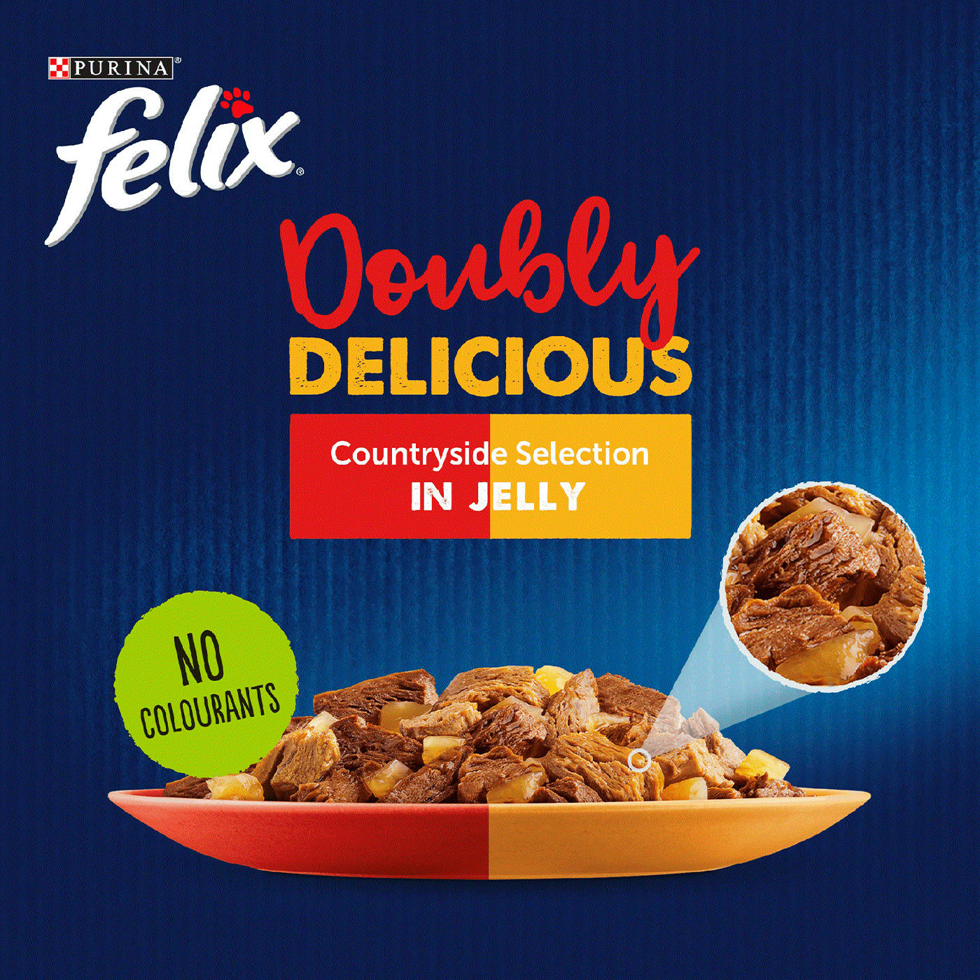 Felix Doubly Delicious Countryside Selection in Jelly Wet Cat Food (12 x 85g)