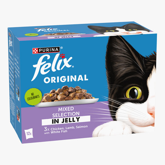 Felix Original Mixed Selection in Jelly Wet Cat Food (12 x 85g)