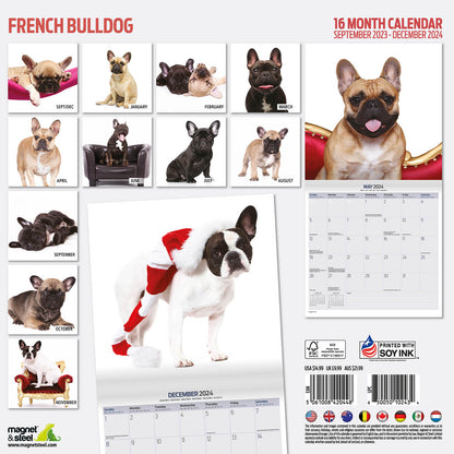 French Bulldog Modern Calendar 2024