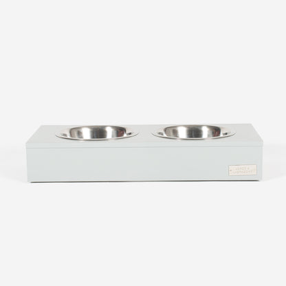 Present your furry friend with our luxuriously Wooden Wall Mounted Pet Feeder in Grey by Lords & Labradors