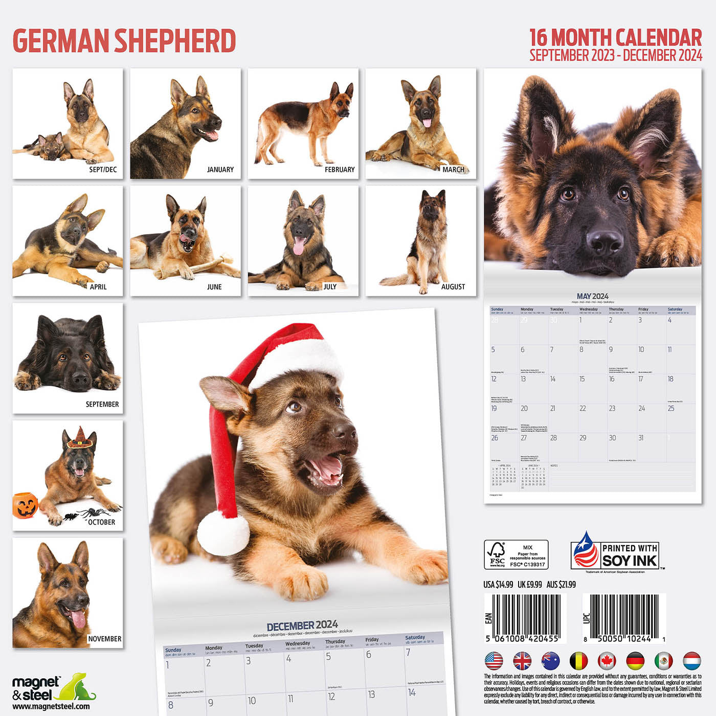 German Shepherd 2024 Modern Calendar Gifting Lords & Labradors