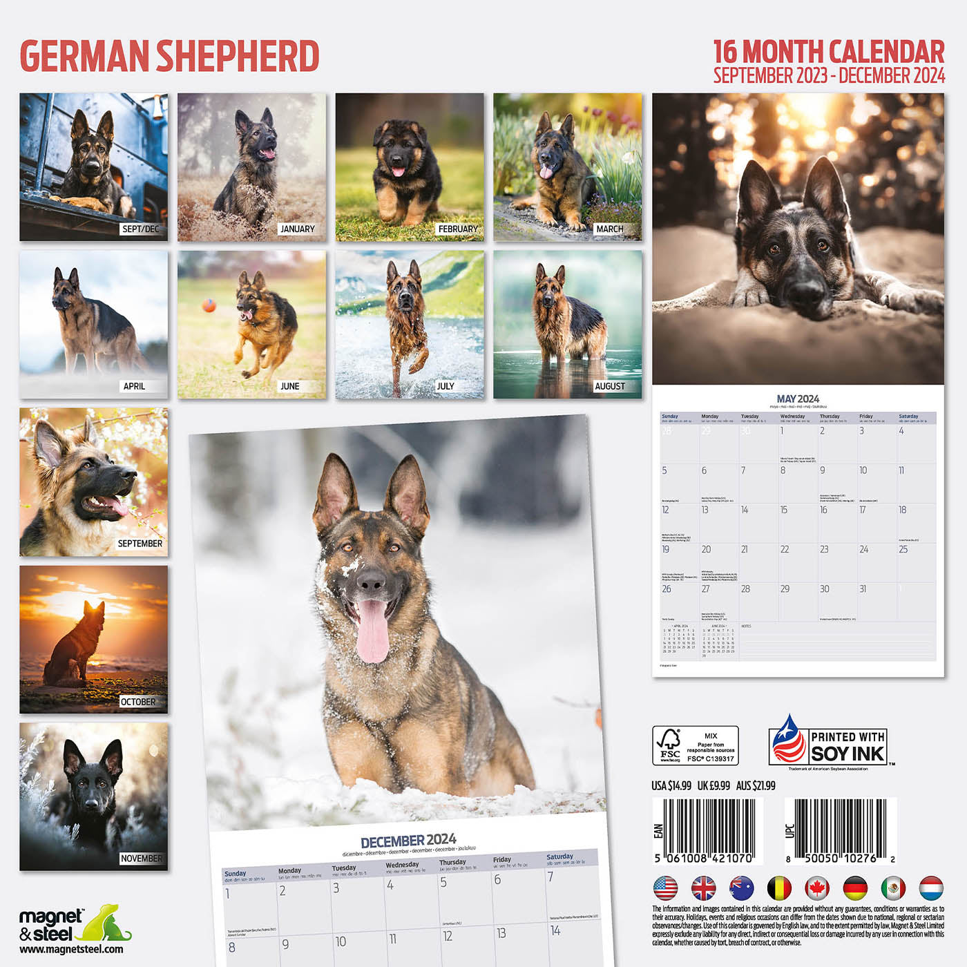 German Shepherd Traditional Calendar 2024 Lords & Labradors