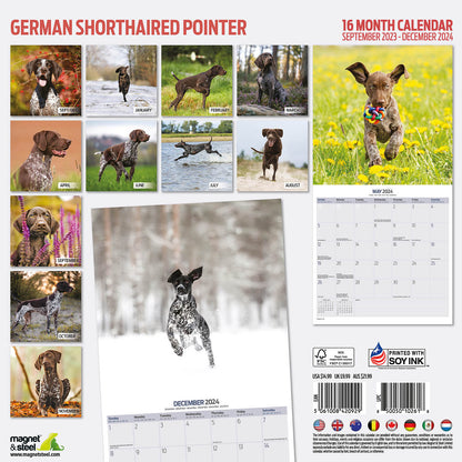 German Shorthair Pointer Traditional Calendar 2024