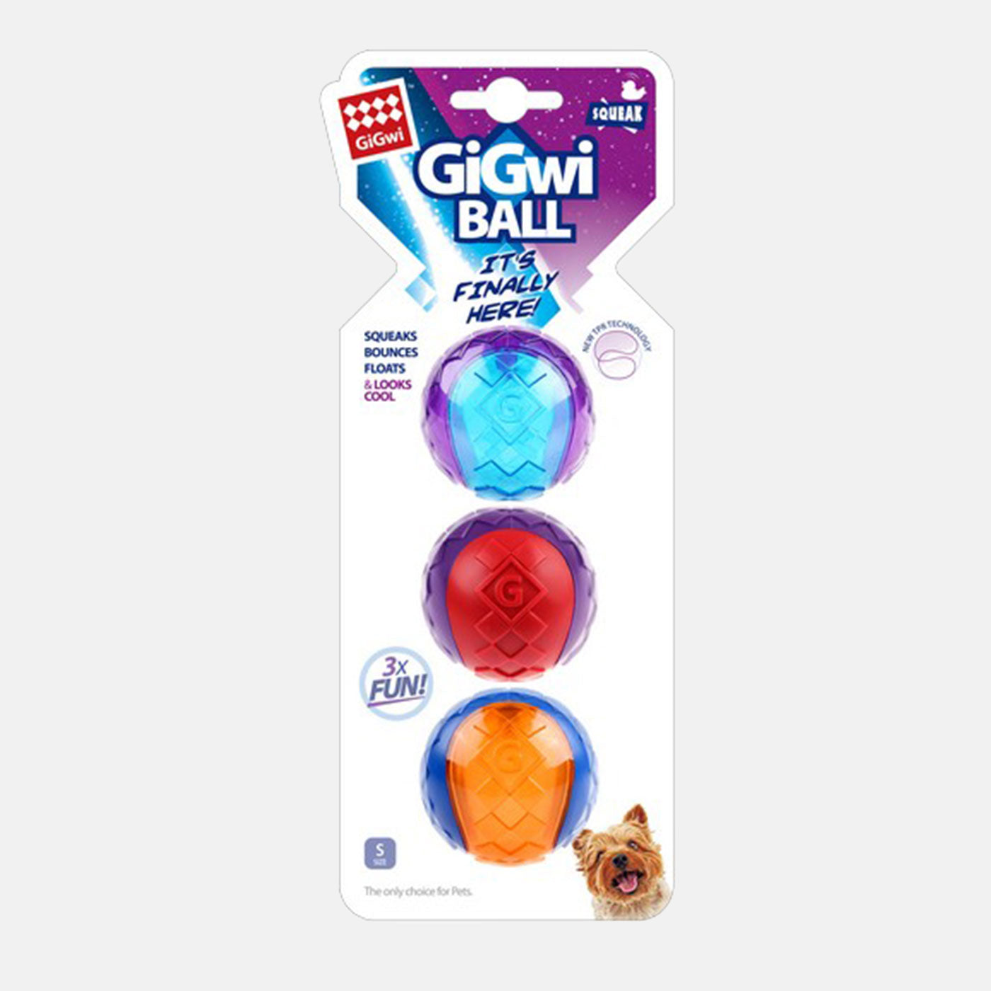 GiGwi Ball with Squeaker 3 Pack