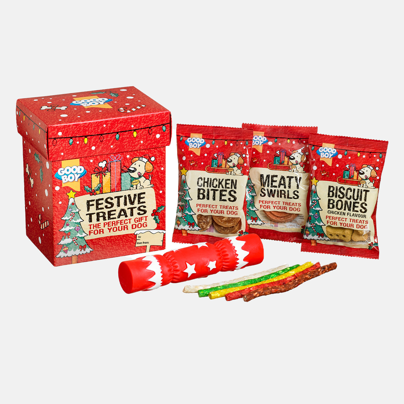 Good Boy Festive Dog Treats Gift Box, The Perfect Christmas Gift For Your Dog, Available Now at Lords & Labradors