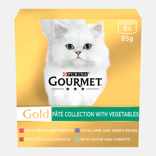 Gourmet Gold Cat Food Pate With Veg (8 x 85g)