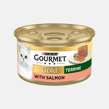 Gourmet Gold Cat Food Terrine With Salmon (12 x 85g)