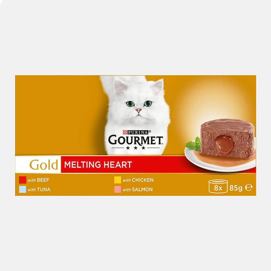 Gourmet Gold Melting Heart Meat & Fish Cat Food (8 x 85g)