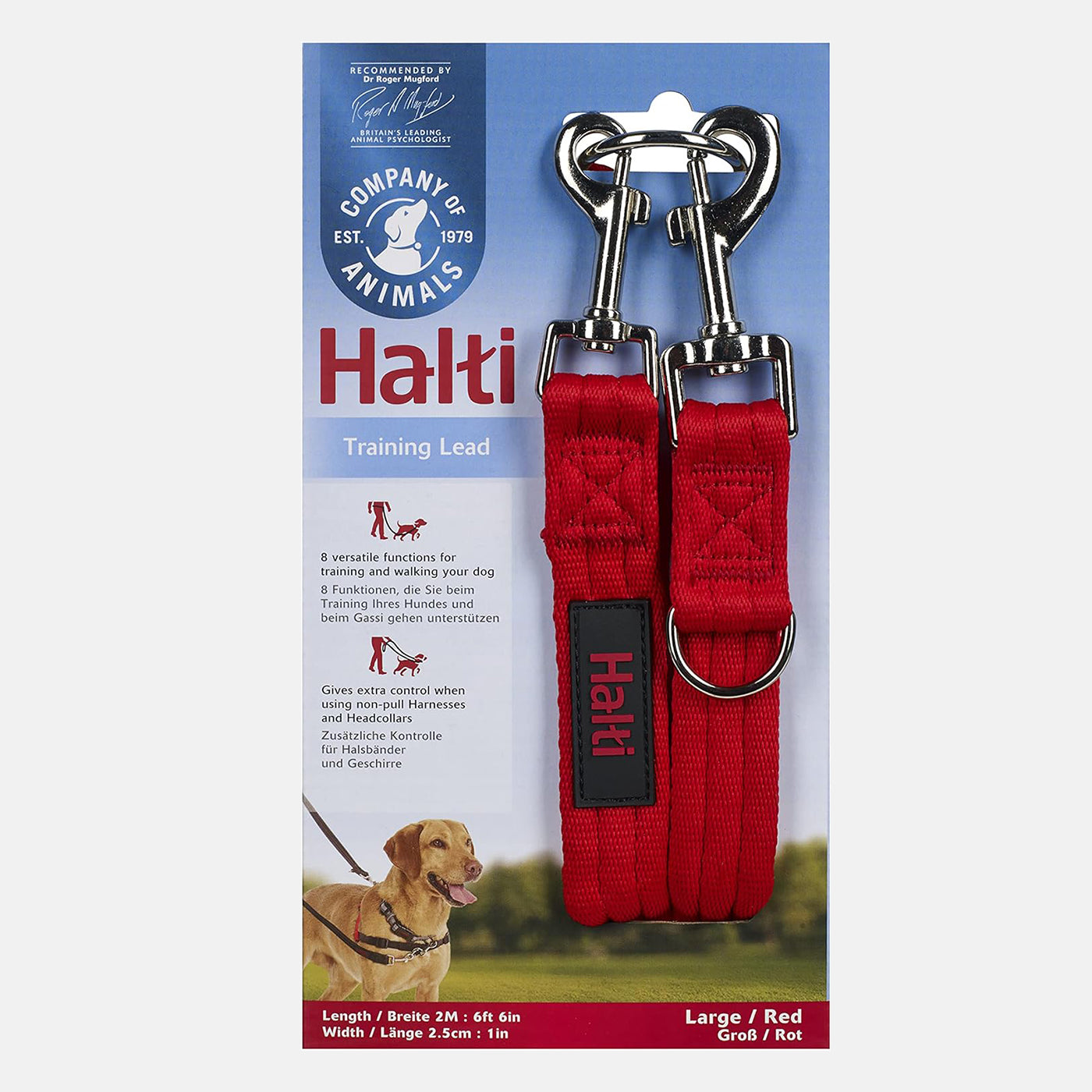 Halti Training Dog Lead - Red