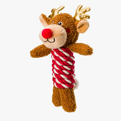 House of Paws Christmas Reindeer Rope Dog Toy