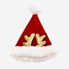 House of Paws Santa Hat with Antlers Christmas Hat
