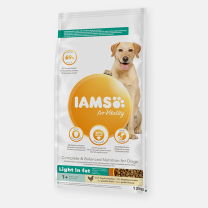 IAMS for Vitality Light Adult Dog Food with Fresh Chicken