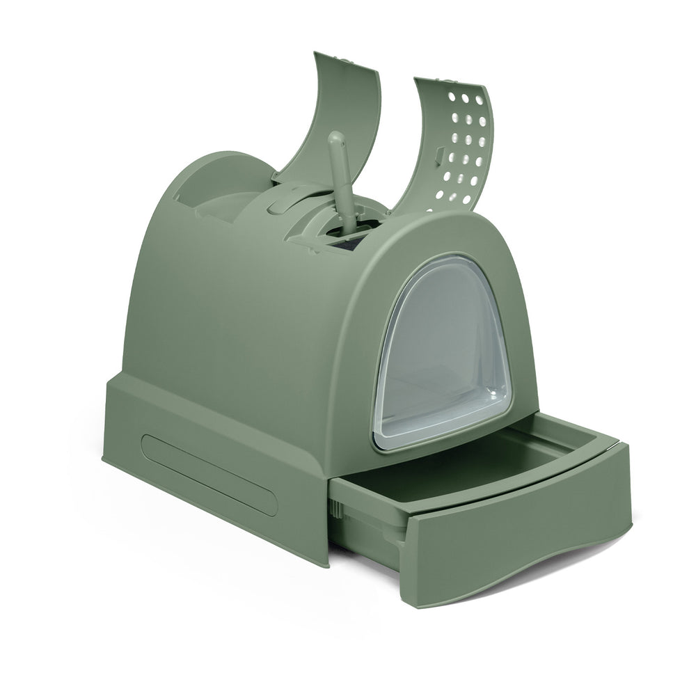 View of IMAC Zuma Eco Friendly Litter Box with Pull Out Tray Green | Lords ...